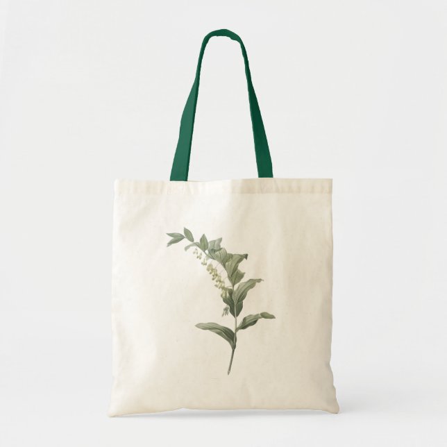 Bolso De Tela Green Tropical Leaves (Frente)