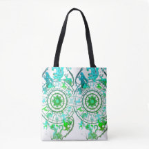 Green Zodiac Astrological Signs  on a Tote Bag