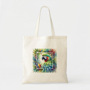 Bolso De Tela Greenwinged macaw in watercolor 010824AREF106 - Wa