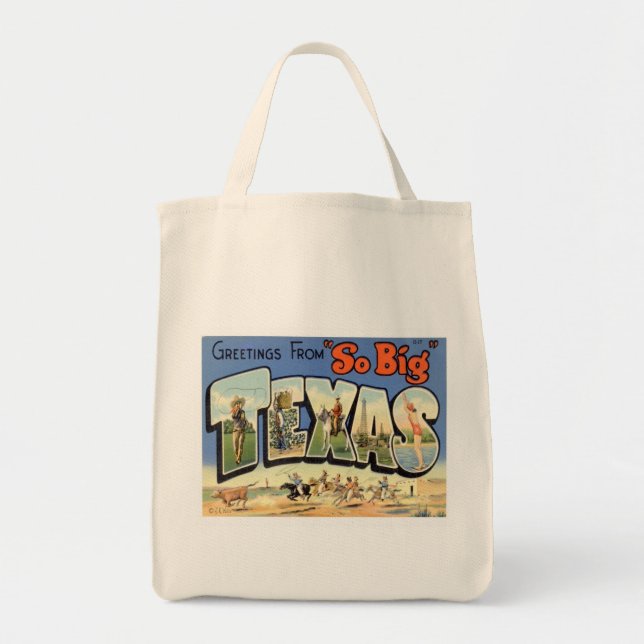 Bolso De Tela Greetings From Texas (Frente)