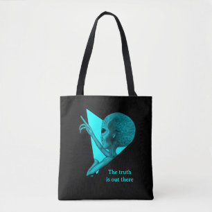 Bolso De Tela Grey Alien, la verdad está ahí fuera