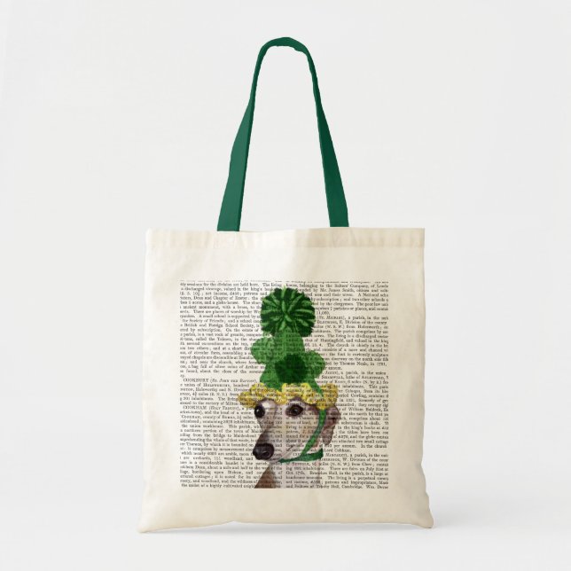 Bolso De Tela Greyhound en Gorra de punto verde 2 (Frente)