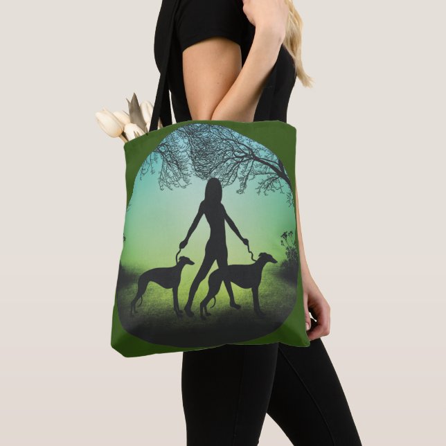Bolso De Tela Greyhound Walks (Detalle)