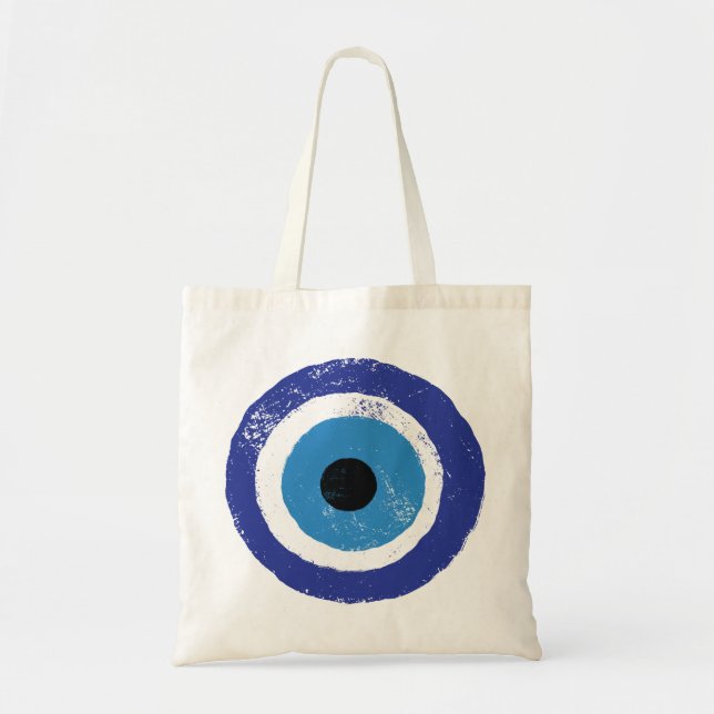 Bolso De Tela Griego artificial de ojos malvados (Frente)