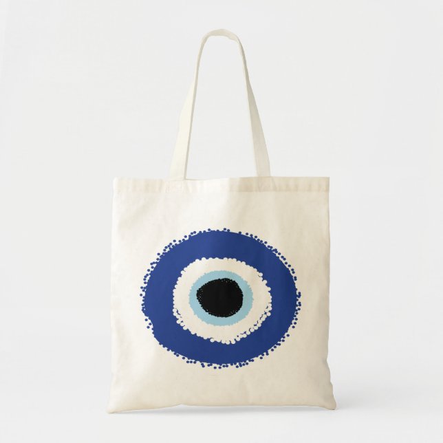 Bolso De Tela Griego artificial de ojos malvados (Frente)