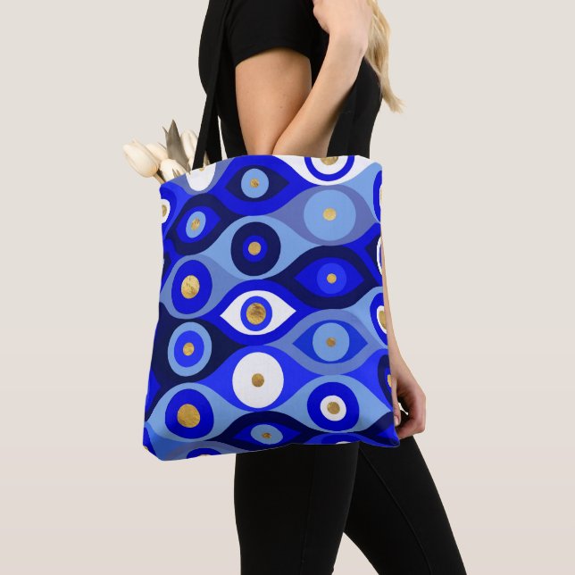 Bolso De Tela Griego Mati Mataki - Meloma de ojo malvado (Detalle)