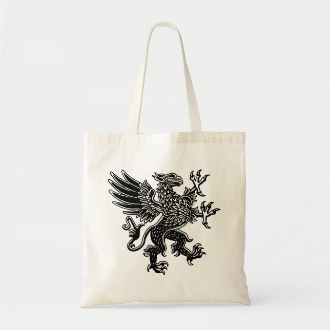 Bolso De Tela Griffin - Blanco y Negro (Frente)