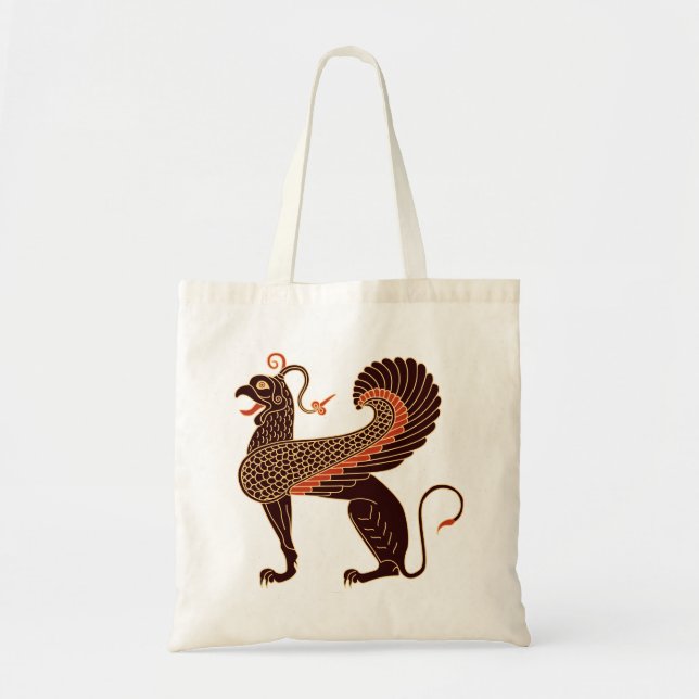 Bolso De Tela Griffin mitológico griego antiguo (Frente)