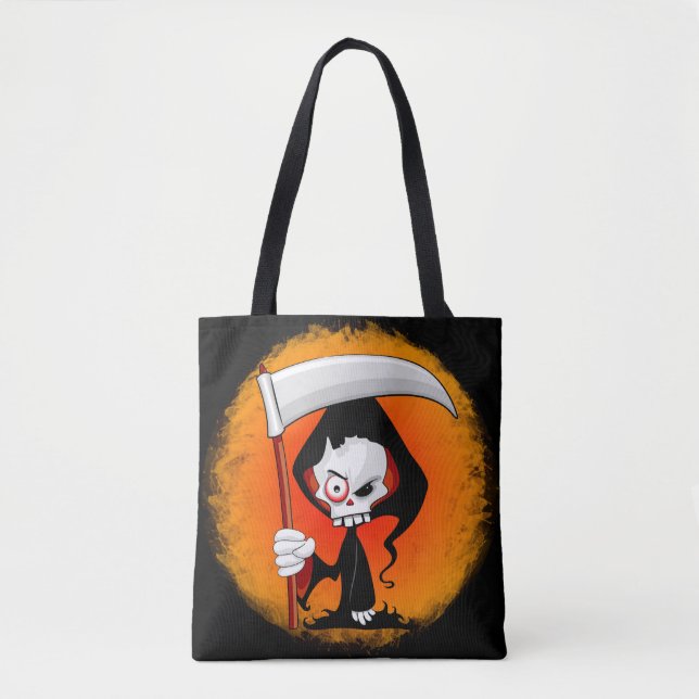 Bolso De Tela Grim Reaper Creepy Funny Personalizado (Anverso)