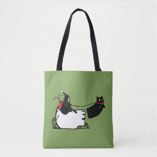 Bolso De Tela Grim Reaper Santa Seasons Greetings