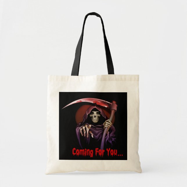Bolso De Tela Grim Reaper Viene Por Ti Halloween (Frente)