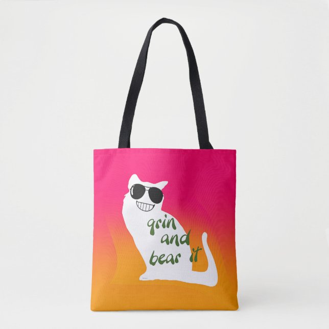 Bolso De Tela GRIN Y OSO KITTY CAT's Day (Anverso)