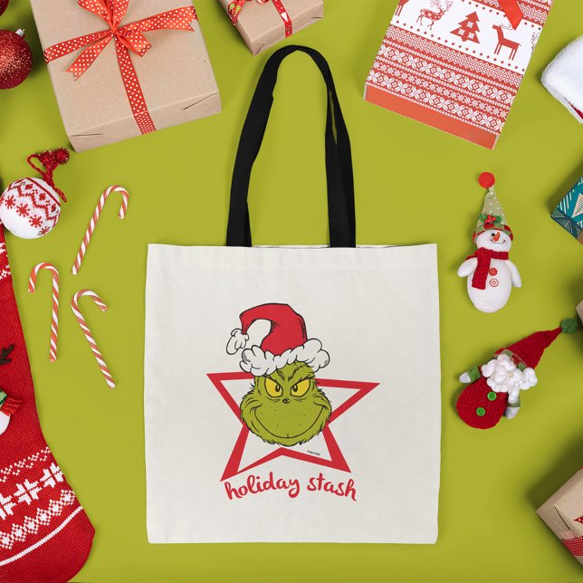 Bolso De Tela Grinch | Almacén de fiestas (Tote on table)