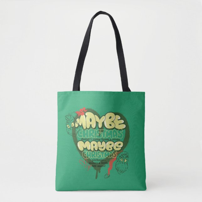 Bolso De Tela Grinch | Cita de Navidad (Anverso)