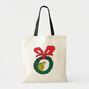 Bolso De Tela Grinch Clásico   Corona de Navidad