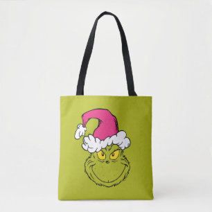 Bolso De Tela Grinch con sombrero rosa de Santa