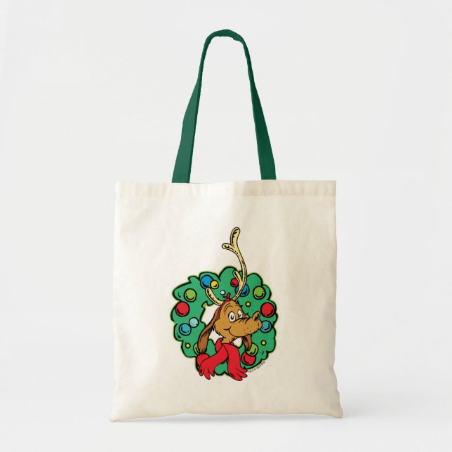 Bolso De Tela Grinch | Corona de Navidad Max (Frente)