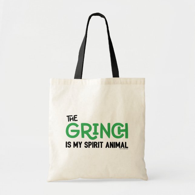 Bolso De Tela Grinch es mi cita de Espíritu Animal (Frente)