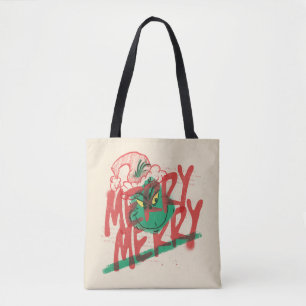 Bolso De Tela Grinch Grunge Gráfico Alegre Alegre