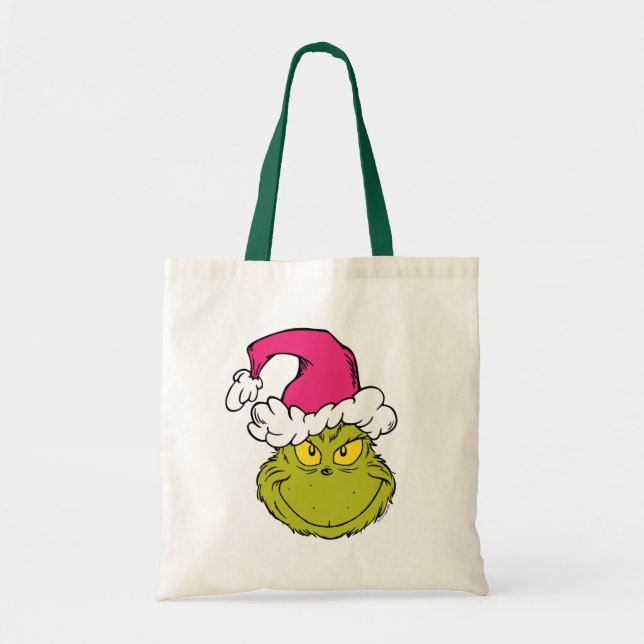 Bolso De Tela Grinch in Pink Santa Hat (Frente)