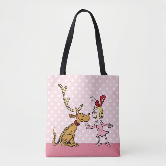 Bolso De Tela Grinch | Max & Cindy Lou Who (Anverso)
