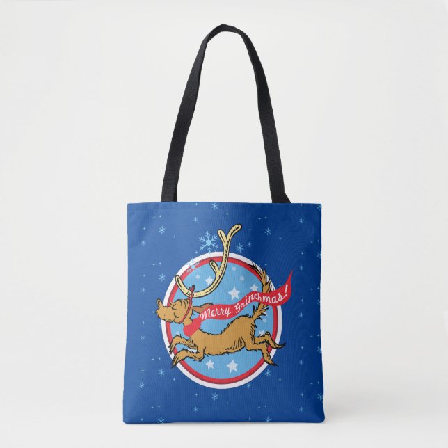 Bolso De Tela Grinch | Máx. Merry Grinchmas! (Anverso)