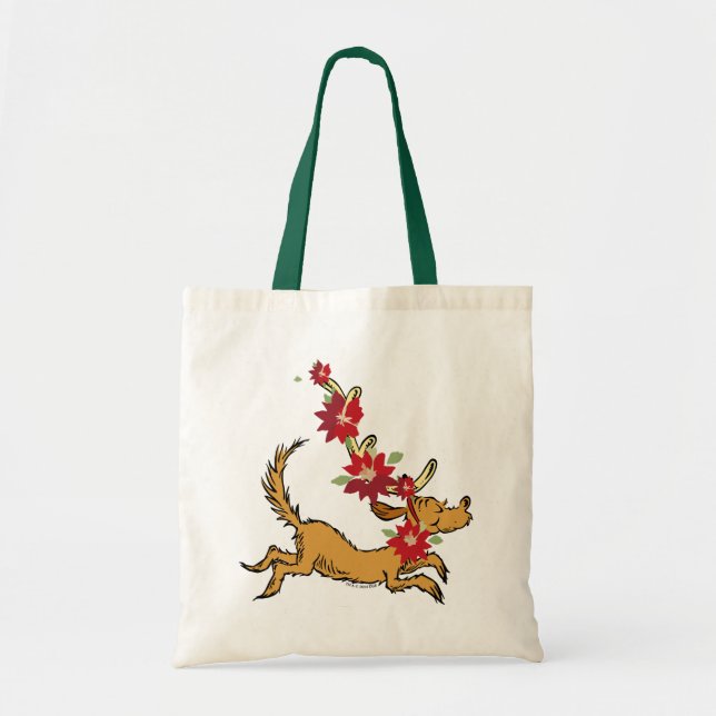 Bolso De Tela Grinch | Máx Navidades Pointsettia (Frente)