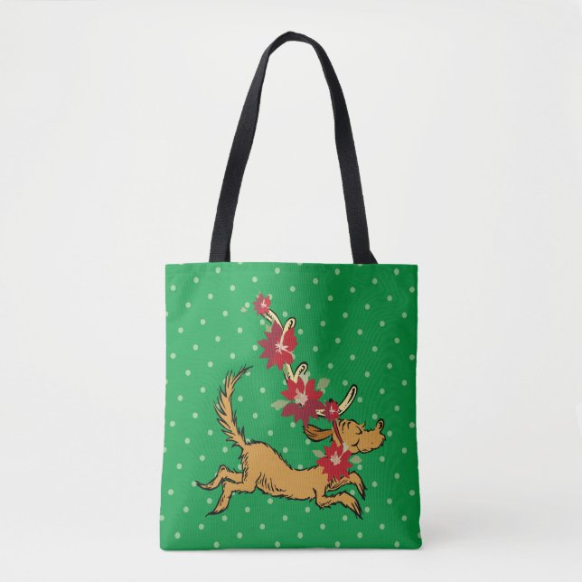 Bolso De Tela Grinch | Máx Navidades Pointsettia (Anverso)