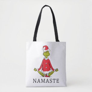 Bolso De Tela Grinch Namaste Santa Claus