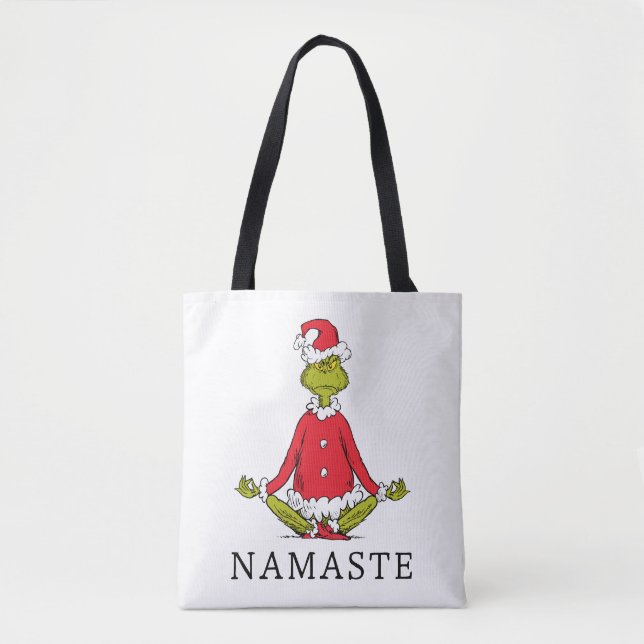 Bolso De Tela Grinch | Namaste Santa Claus (Anverso)