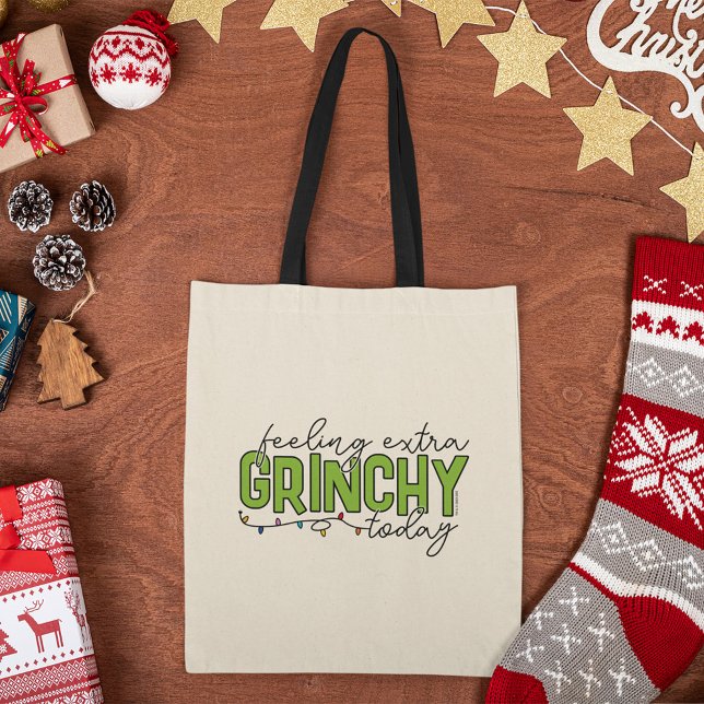 Bolso De Tela Grinch | Sensación de picazón extra hoy 4 (Tote on table)