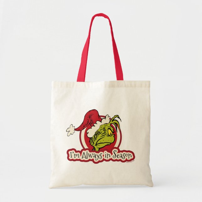 Bolso De Tela Grinch | Siempre estoy en temporada alta (Frente)