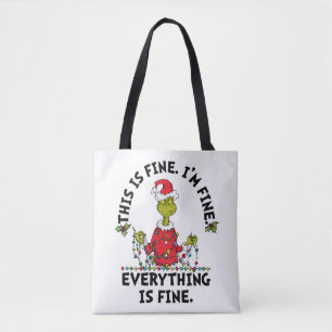 Bolso De Tela Grinch   Todo está bien