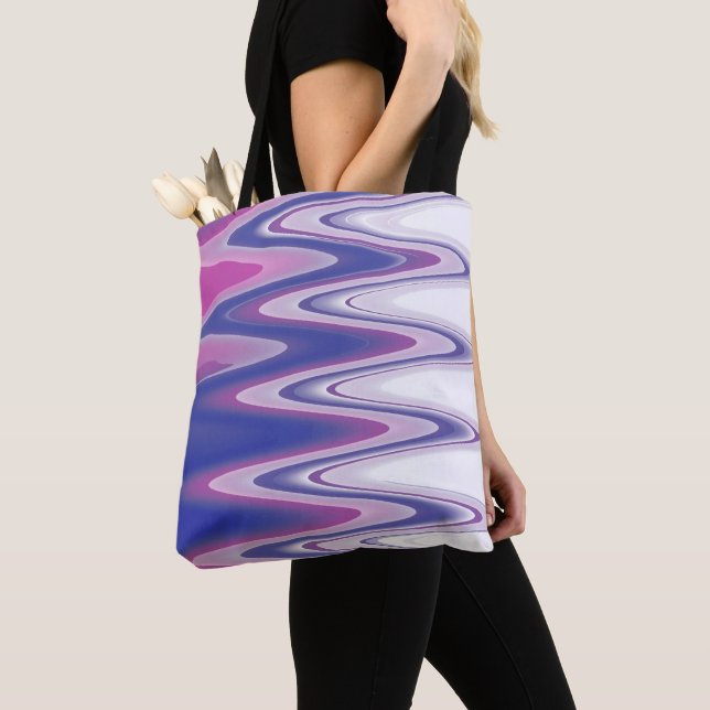 Bolso De Tela Gris azul de Fuchsia (Detalle)