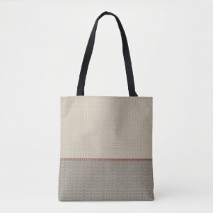 Bolso De Tela gris beige de 2 tonos