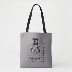 Bolso De Tela Gris del arte pop de la ciencia de la carta de ojo