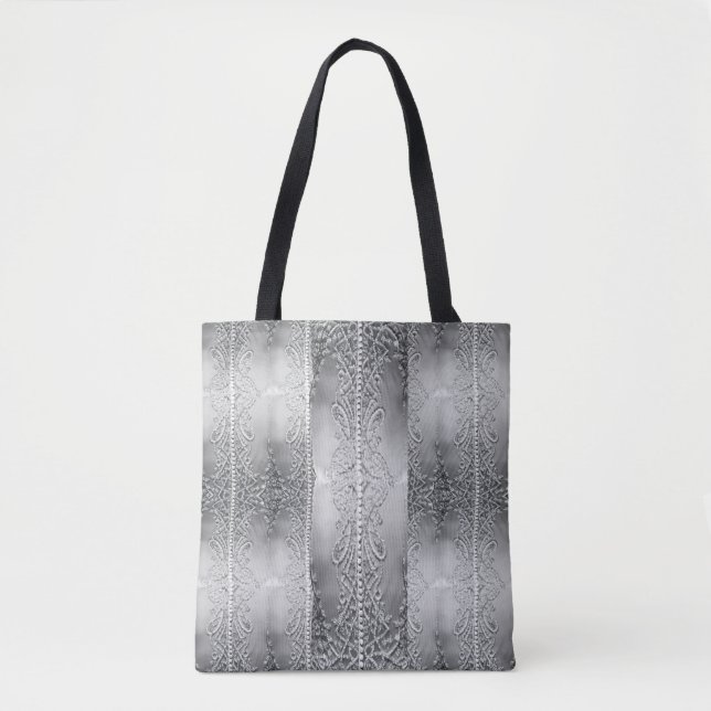 Bolso De Tela Gris delicado    (Anverso)