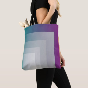 Bolso De Tela gris magenta verde azulado