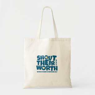 Bolso De Tela 💙 Grita su valor – Día Mundial del Síndrome de Do