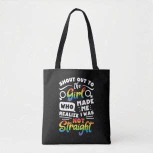 Bolso De Tela Grito a la chica Orgullo Lesbiana LGBT Camiseta G