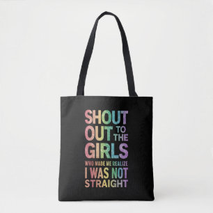 Bolso De Tela Grito a las chicas Bandera arcoíris del orgullo ga
