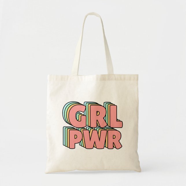 Bolso De Tela GRL PWR Pastel (Frente)