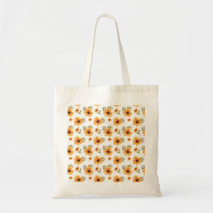Bolso De Tela Grocería de vegetación de girasol amarillo