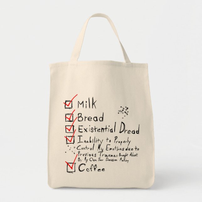 Bolso De Tela Grocery List of Dread (Frente)
