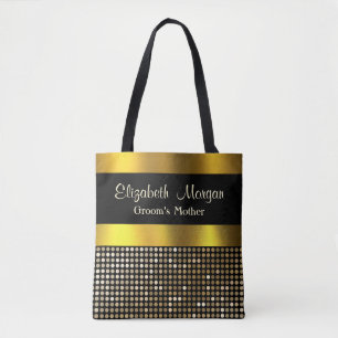 Bolso De Tela Groom Mother Elegassy Classy Gold Damask Grabado e