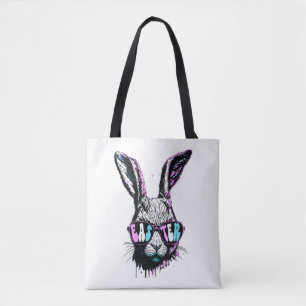Bolso De Tela Groovi Rabbit Bunny Face Con Gafas De Sol Pascua