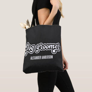 Bolso De Tela Groovía mínima de Perro Blanco y Negro