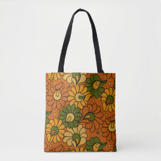 Bolso De Tela Groovy Bloom - Retro Floral 1970s