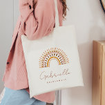 Bolso De Tela GROOVY Bohemie, dama de honor tote bag<br><div class="desc">La Colección Bohemia Groovy, una colección única y llamativa que mezcla flores retro y arcoiris con una paleta neutra y terrenal, con un toque de estilo hippie de los años 70. Esta colección es perfecta para aquellos que aprecian la belleza de la naturaleza y el estilo de vida bohemio libre....</div>