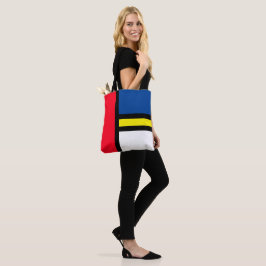 Bolso De Tela Groovy Colorful Moderno Estilo Mondrino Resumen Ar
